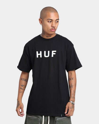 HUF Essentials OG Logo S/S Tee Black