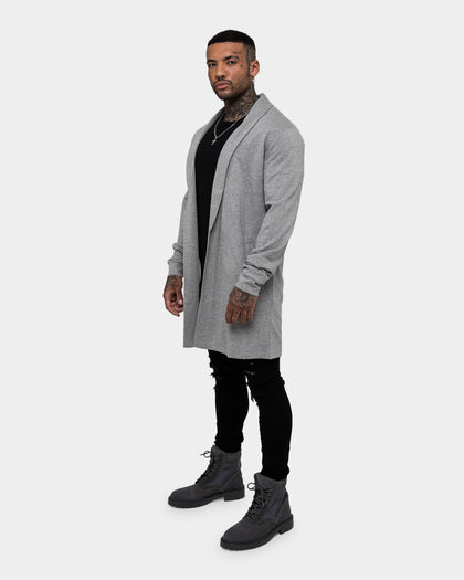 Saint Morta Coffin Party Longline Cardigan Grey Marle