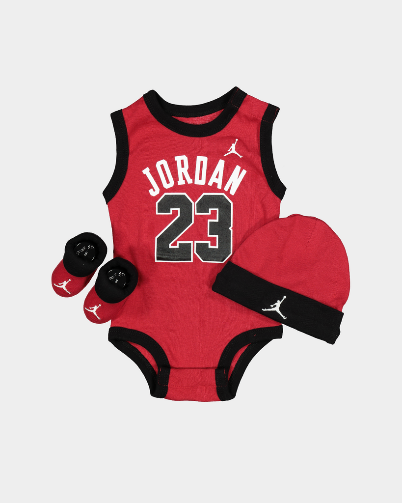 Jordan Infant 23 Jersey 3PC Set Red | Culture Kings