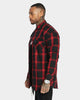 Saint Morta Men's Prima Long Sleeve Flannel Shirt Red/Black