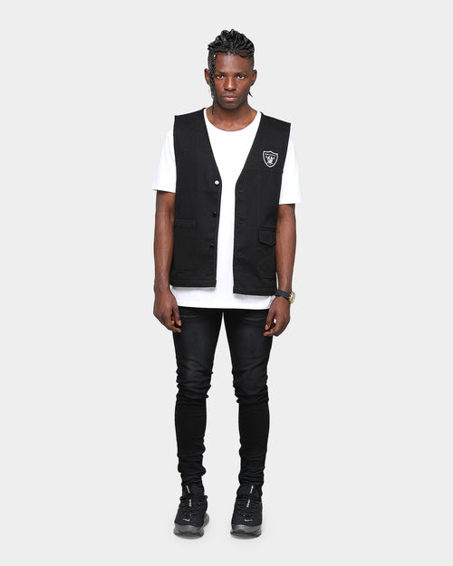 Majestic Athletic Raiders Denim Vest Black
