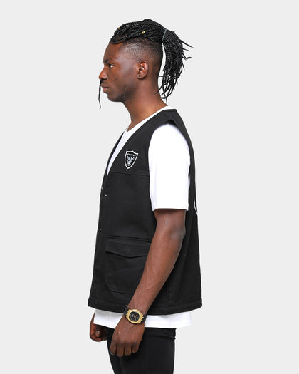 Majestic Athletic Raiders Denim Vest Black