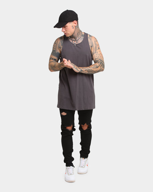 EN ES Service Tall Singlet Charcoal