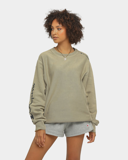 Champion Rev Weave Multi Script Crew American Khaki