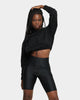 EN ES Women's Social Grace Cropped Hoodie Black