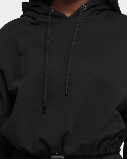 EN ES Women's Social Grace Cropped Hoodie Black