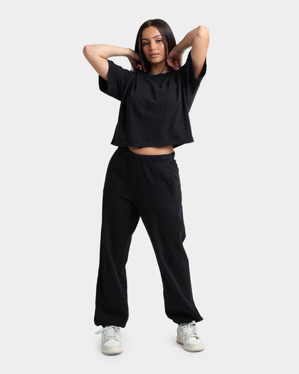 Champion Women's Vintage Dye Crop T-Shirt Black