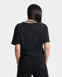 Champion Women's Vintage Dye Crop T-Shirt Black