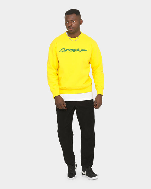 Supreme Futura Logo Crew Yellow