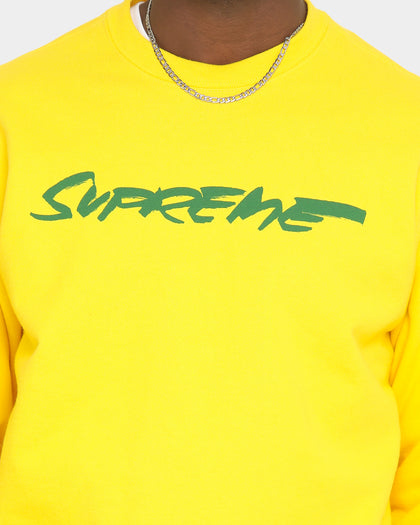Supreme Futura Logo Crew Yellow