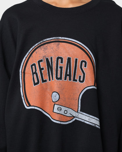 Mitchell & Ness Oversized Extra Large Print Cincinnati Bengals Crew Vintage Black