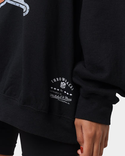 Mitchell & Ness Oversized Extra Large Print Cincinnati Bengals Crew Vintage Black