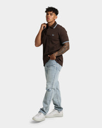 Fred Perry Twin Tipped Fred Perry Shirt Chocolate