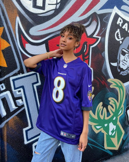 Nike Baltimore Ravens Lamar Jackson #8 Limited NFL Jersey New Orchid