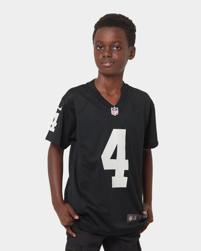 NFL Team Apparel Oakland RAIDERS #4 DEREK CARR Jersey (YOUTH Medium Size 8)