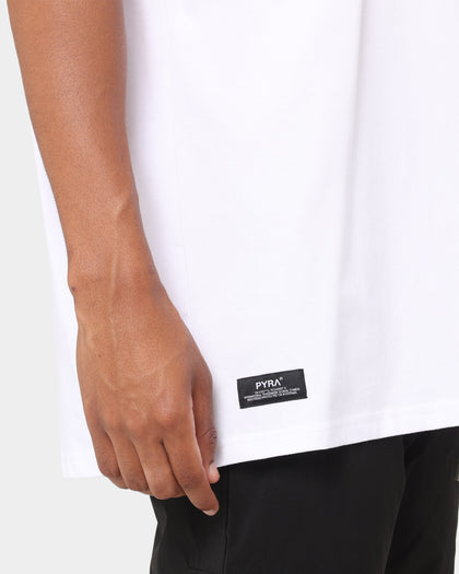 PYRA Jacquard Neck T-Shirt White/Black