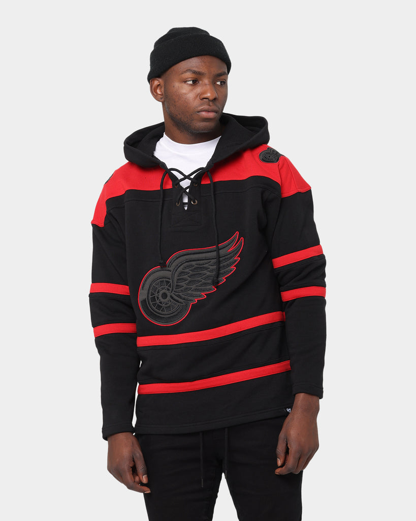 Men's '47 Red Detroit Red Wings Superior Lacer Pullover Hoodie