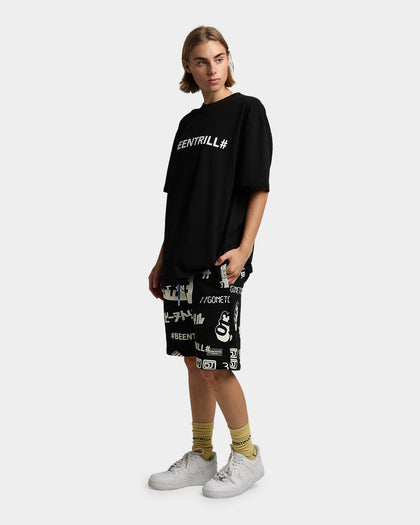BEENTRILL Backwards Short Sleeve T-Shirt Black