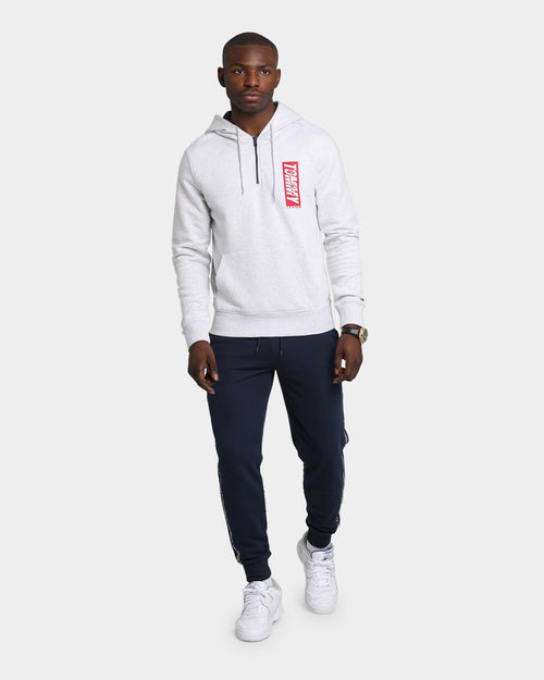 Tommy Jeans TJM Essential Script Zip Through Hoodie Silver Grey Heather