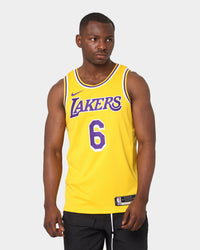 Nike Los Angeles Lakers LeBron James #6 Icon Swingman Jersey Yellow/Amarillo/Purple