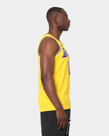 Nike Los Angeles Lakers LeBron James #6 Icon Swingman Jersey Yellow/Amarillo/Purple
