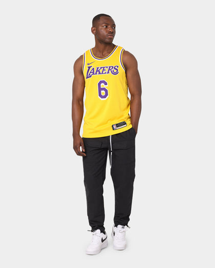 Nike Los Angeles Lakers LeBron James #6 Icon Swingman Jersey Yellow/Amarillo/Purple