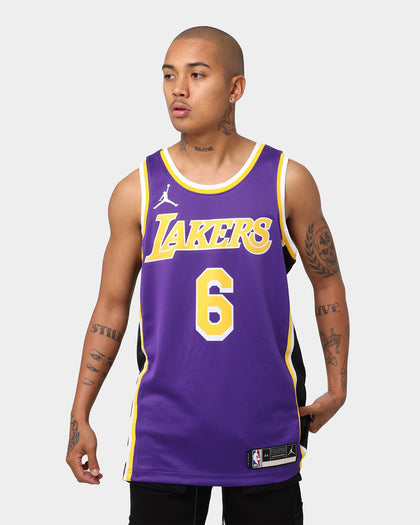 Jordan Los Angeles Lakers LeBron James #6 Statement Jersey Field Purple