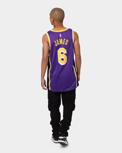 Jordan Los Angeles Lakers LeBron James #6 Statement Jersey Field Purple