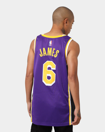 Jordan Los Angeles Lakers LeBron James #6 Statement Jersey Field Purple