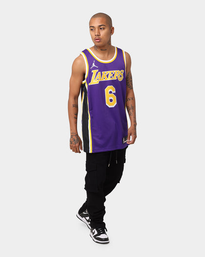 Jordan Los Angeles Lakers LeBron James #6 Statement Jersey Field Purple