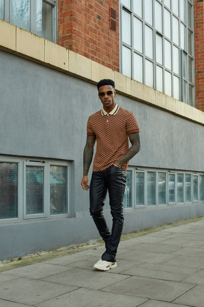 XXIII Printed Polo Brown