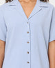 EN ES Women's Super Fine Shirt Cornflower Blue