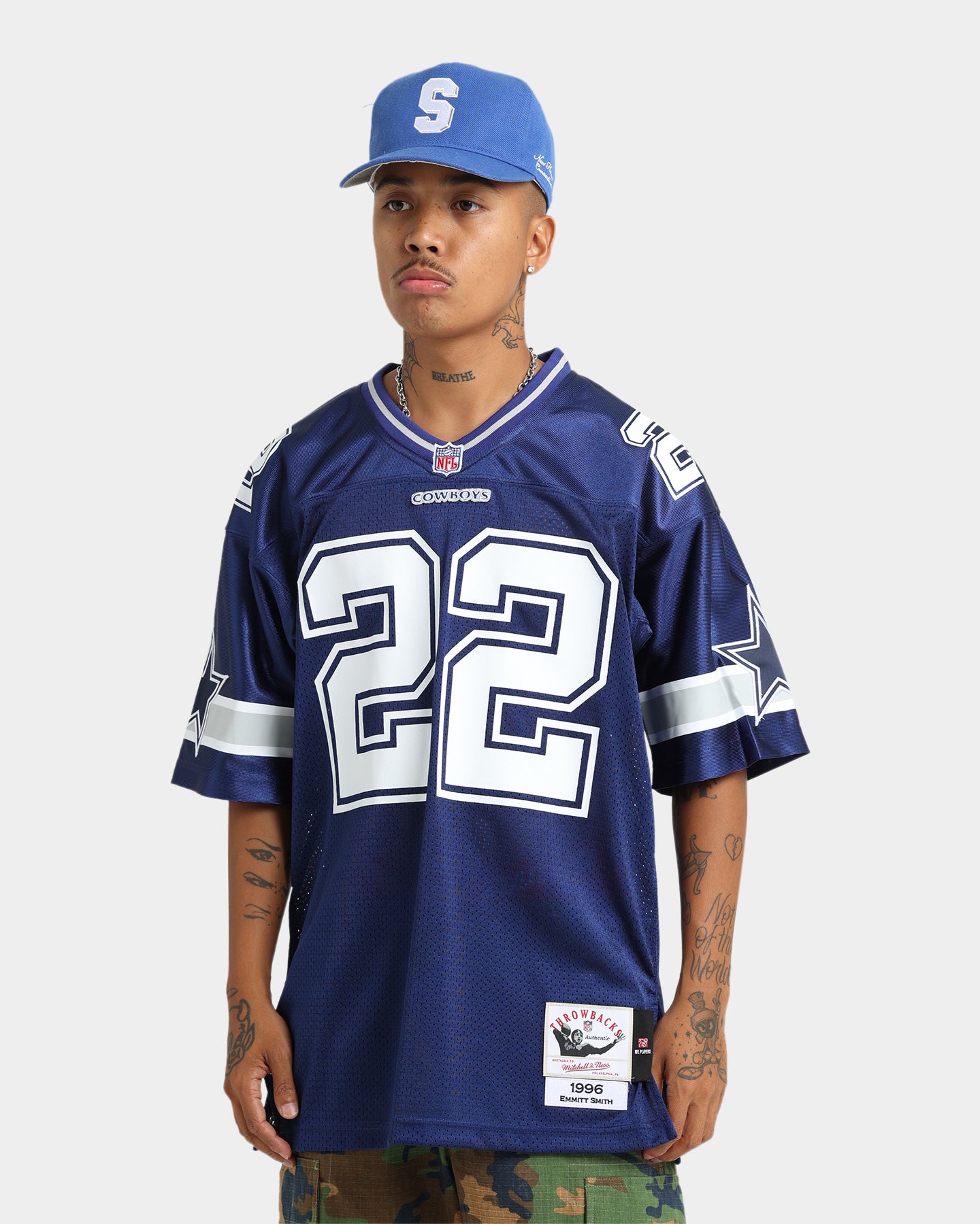 Mitchell & Ness Dallas Cowboys Emmitt Smith #22 Authentic Road '96