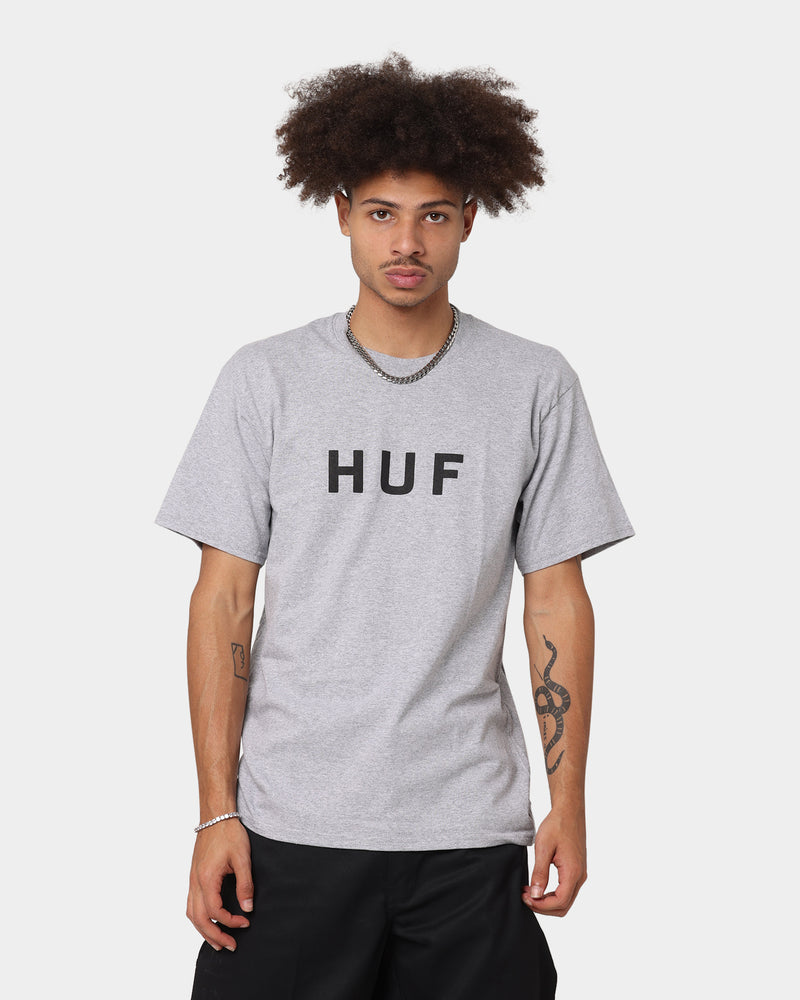 Huf Essentials OG Logo T-Shirt Grey Heather
