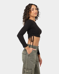 EN ES Women's Shuffle Long Sleeve Top Black