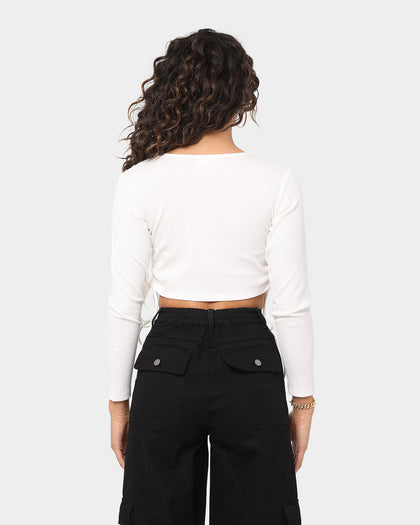 EN ES Women's Shuffle Long Sleeve Top White