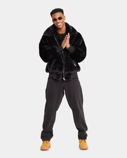 XXIII Baller Fur Jacket Black