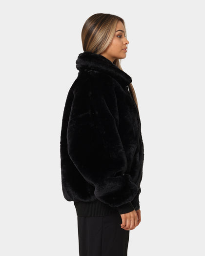 XXIII Baller Fur Jacket Black