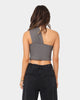 XXIII Women's Aisha Side Strap Crop Top Charcoal