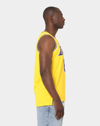 Nike Los Angeles Lakers LeBron James 75th Anniversary #6 Icon Swingman Jersey Amarillo/Field