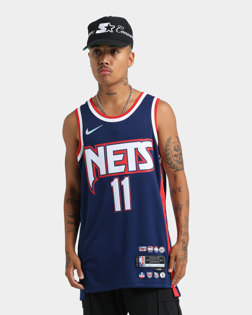 Brooklyn Nets nba 11 Irving retro basketball swingman city jersey blue  edition shirt