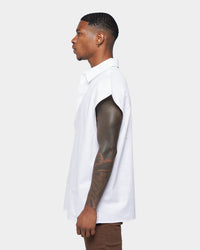 XXIII Bird Muscle Button Up Shirt White