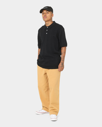 XLARGE Cable Knit Polo Shirt Black