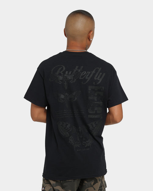 Rats Get Fat Butterfly Effect Vintage T-Shirt Black/Black
