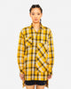 The Anti Order Man Made Long Sleeve Flannel Shirt Black/Yellow/White