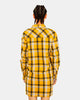 The Anti Order Man Made Long Sleeve Flannel Shirt Black/Yellow/White