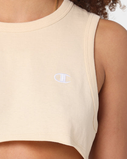 Champion Women's Heritage Cropped Tank Warming Beige