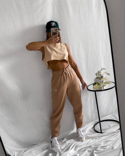 Champion Women's Heritage Cropped Tank Warming Beige