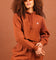 Champion Women's RW Cropped Hoodie Canyon Rock Brown