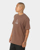HUF X Pleasures Dyed Short Sleeve T-Shirt Brown